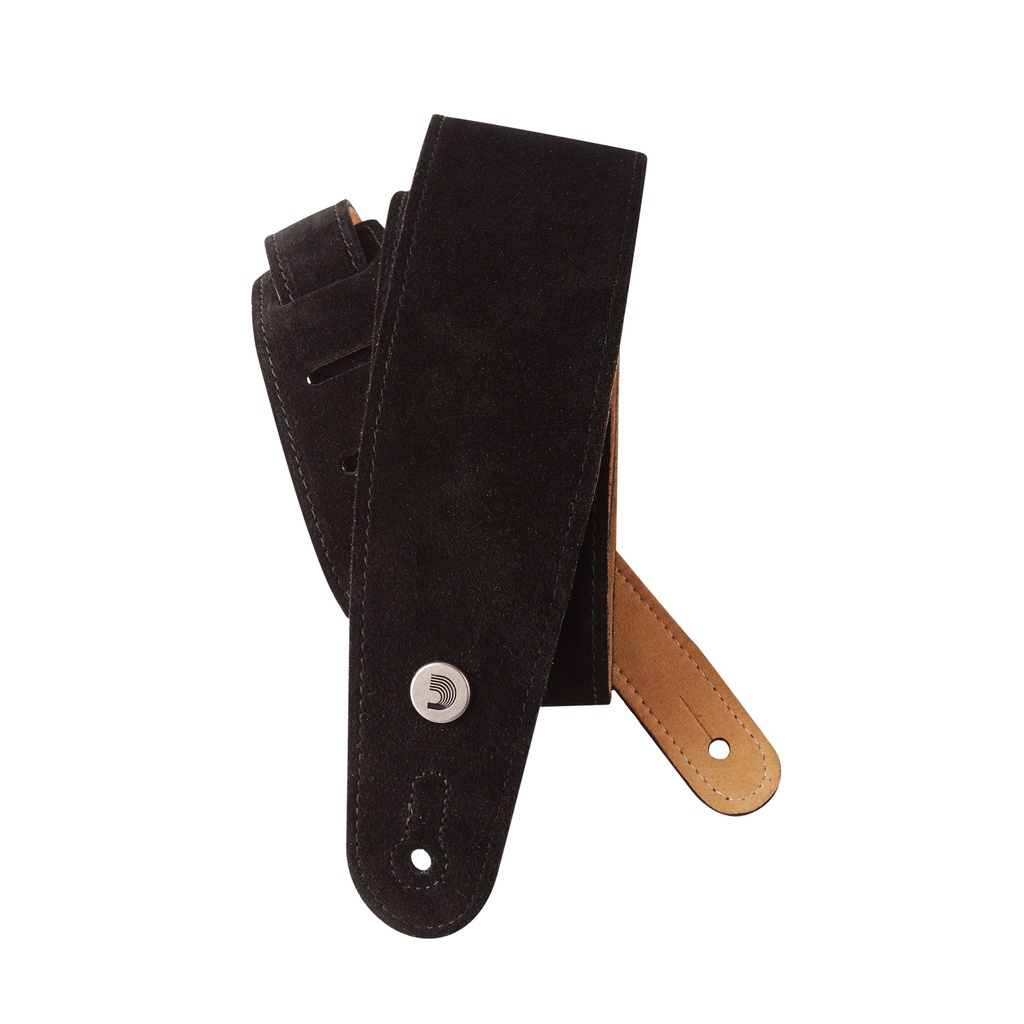 [25SS00-DX] D'Addario Suede Guitar Strap Black