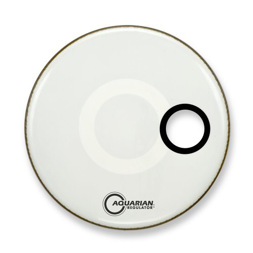 Aquarian 20" White Regulator Front Bass with Hole