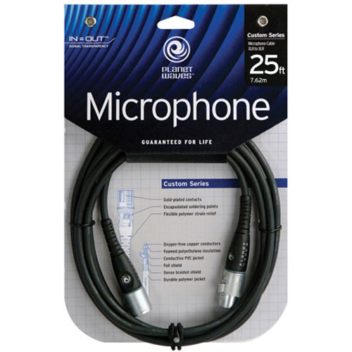 [PW-M-25] Planet Waves 25' Custom Series Microphone Cable