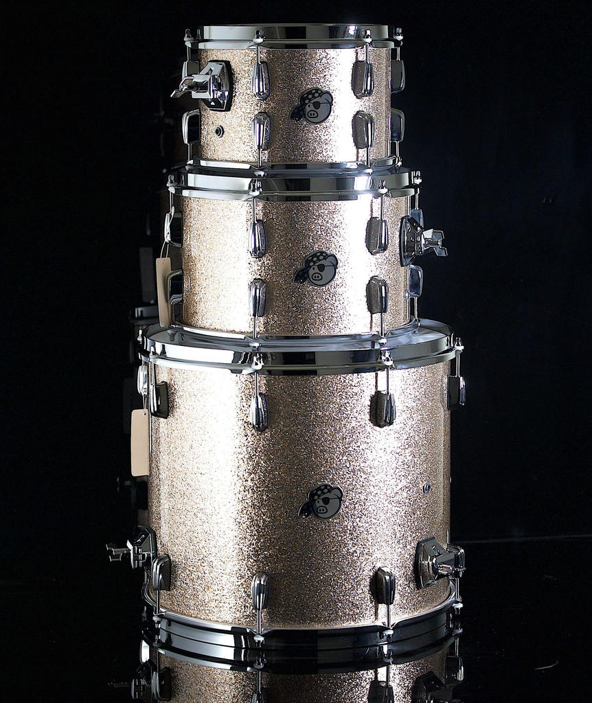 [PPKIT4PC-CS] PORK PIE PERCUSSION 4-PIECE DRUM SET IN CHAMPAGNE SPARKLE