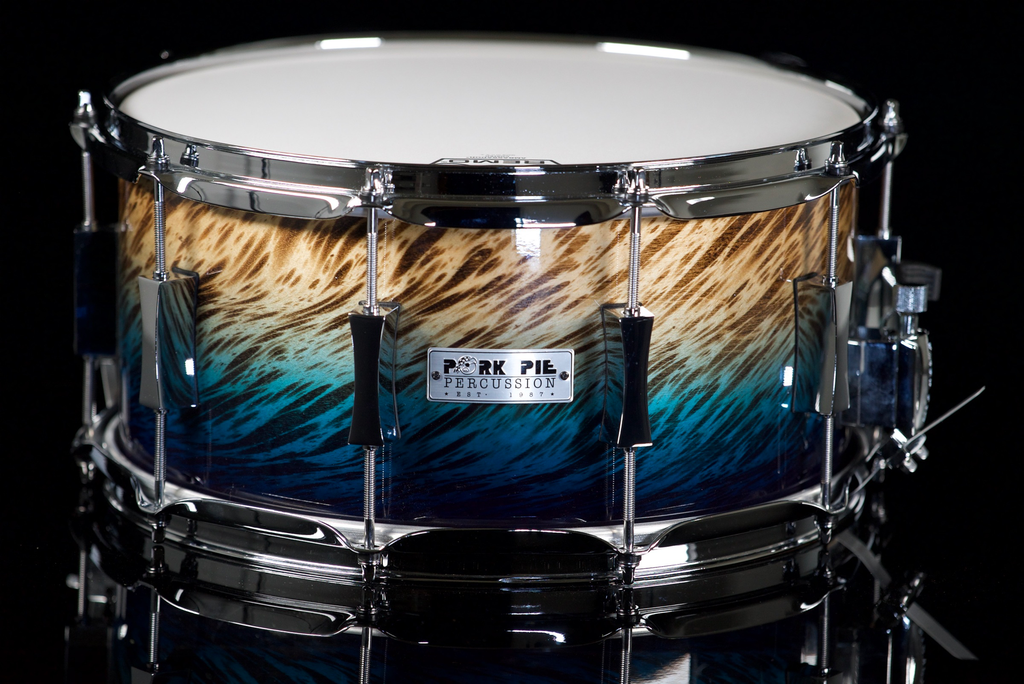 [PPBFD7X14SN-COS] Pork Pie Percussion - "B STOCK" - 7" X 14" Birch Snare Drum in Blue Fade Dip