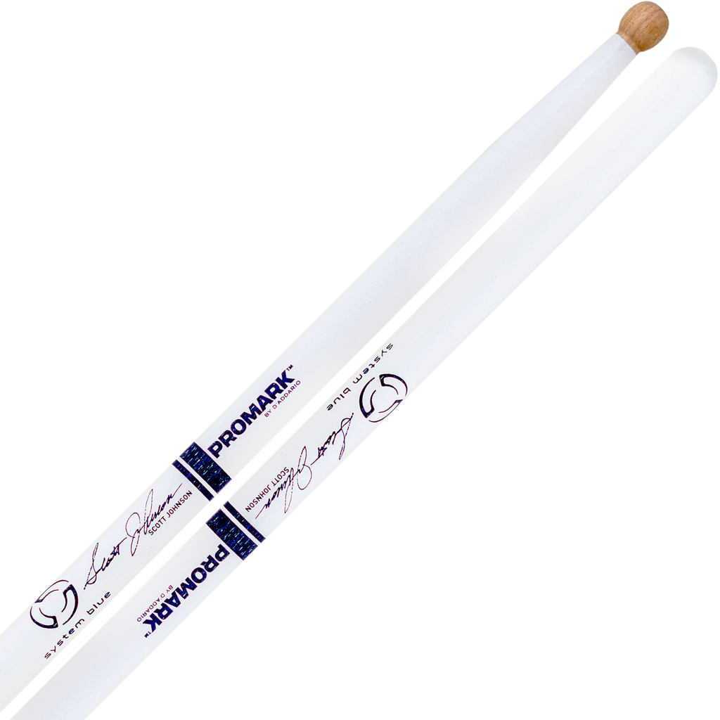 Promark Scott Johnson Signature White Marching Snare Sticks
