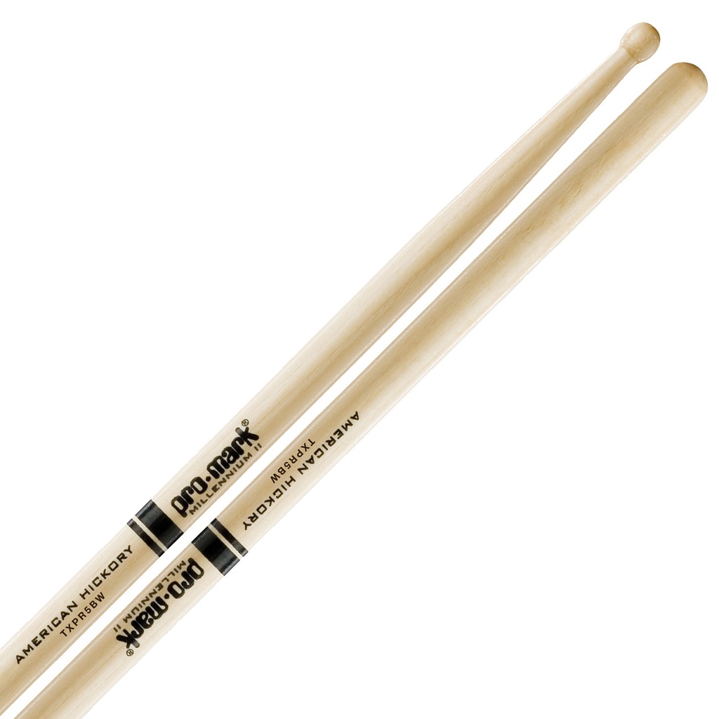 Promark 5B Natural Hickory Wood Tip Drumsticks