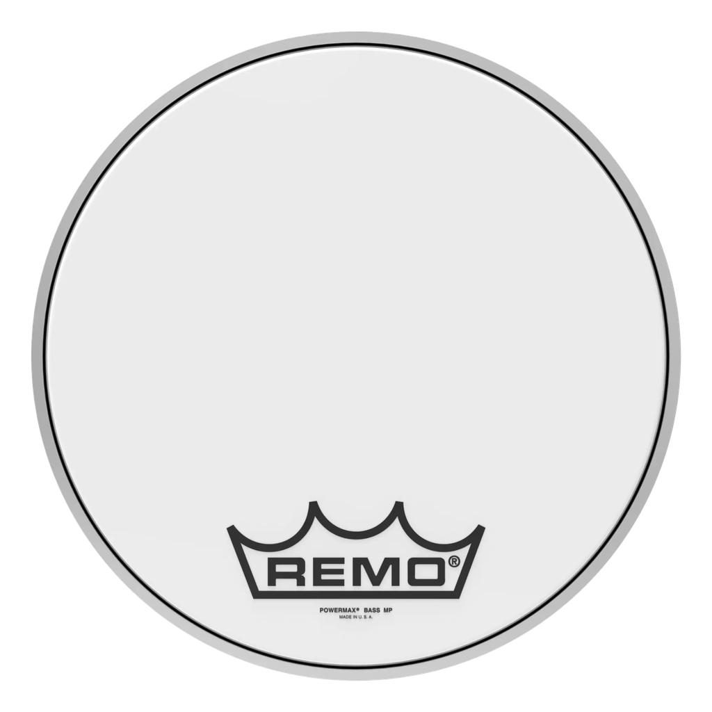 [PM-1014-MP-] Remo 14" Powermax Ultra White Crimplock Marching Bass Drum Head