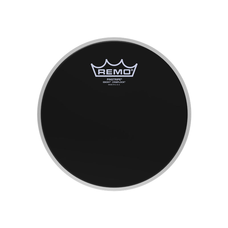 [PS-0410-MP-] Remo 10" Pinstripe Ebony Crimplock Marching Tenor Drum Head
