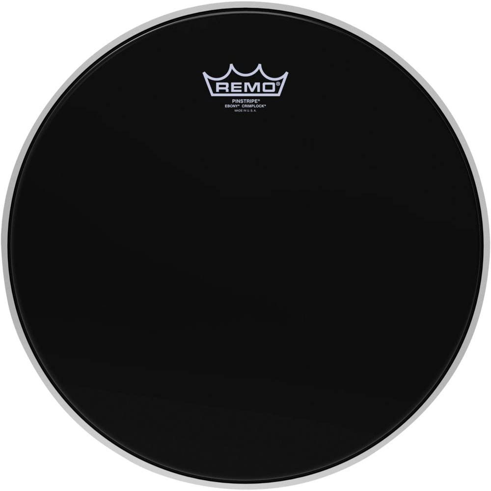 Remo 14" Pinstripe Ebony Crimplock Marching Tenor Drum Head
