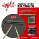 Soft Hit Acoustic Tunable Drum Practice Pad