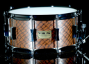 PORK PIE PERCUSSION 7" X 14" 8-PLY MAPLE "SNAKE SKIN" VENEER W/ BLACK HARDWARE