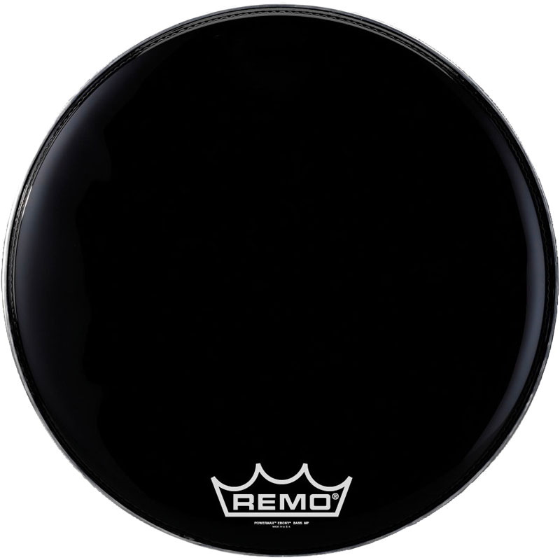 [PM-1420-MP-] Remo 20" Powermax Ebony Crimplock Marching Bass Drum Head