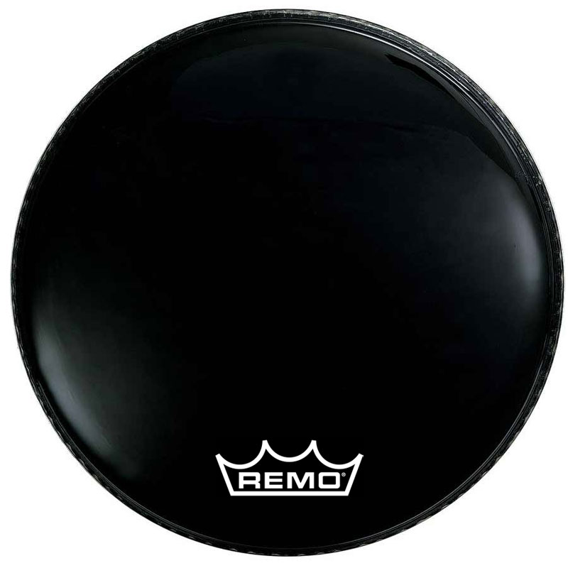 Remo 24" Powermax Ebony Crimplock Marching Bass Drum Head