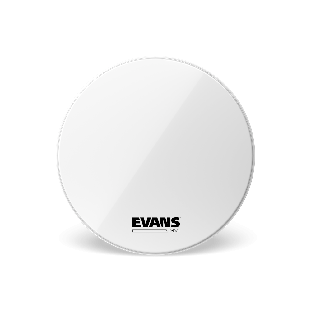 Evans 22" MX1 White Marching Bass Head