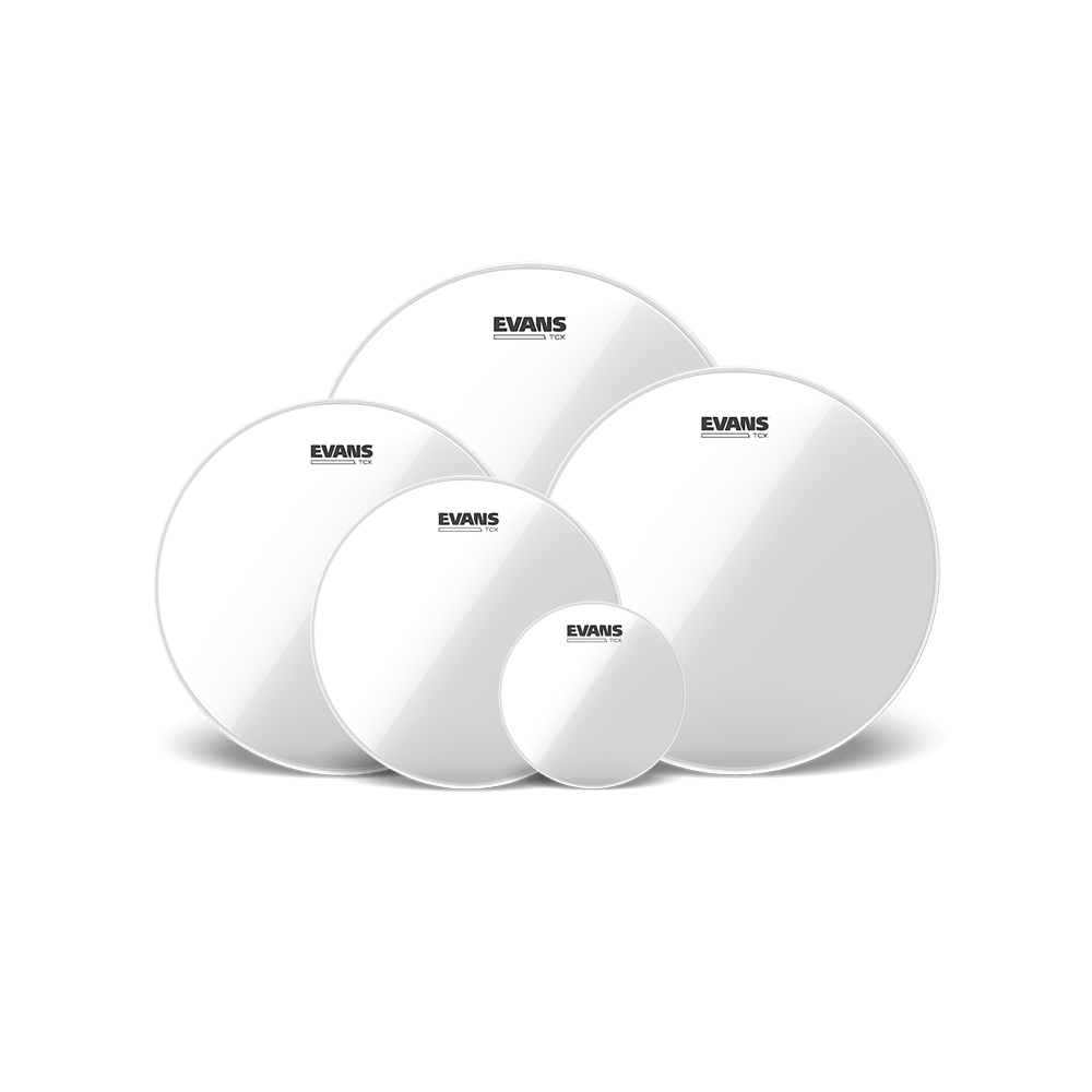 Evans TCX Clear Marching Tenor Head - Pack (6", 10", 12", 13", 14")