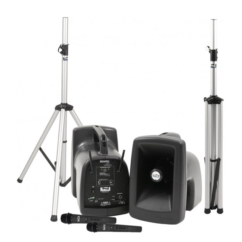 [MEGA-DP2-AIR] Anchor Audio MegaVox Deluxe AIR Pack 2 (PA AIR Speaker Stands & 2 Mics)