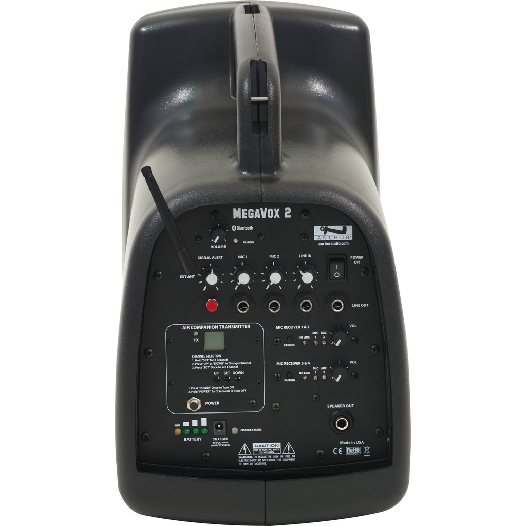 [MEGA2-XU4] Anchor Audio MegaVox w/ Bluetooth AIR Transmitter & Two Dual Receivers