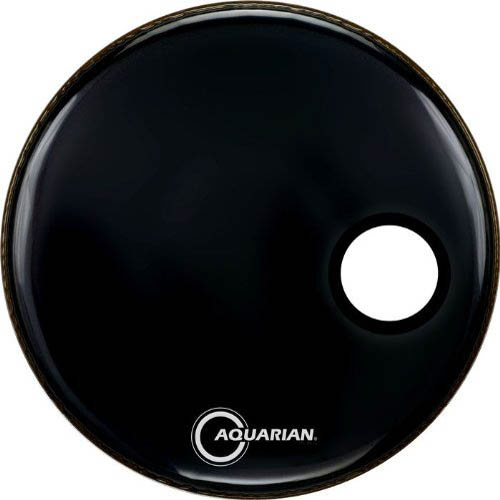 [RSM16B] Aquarian 16" Black Regulator Front Bass with Hole