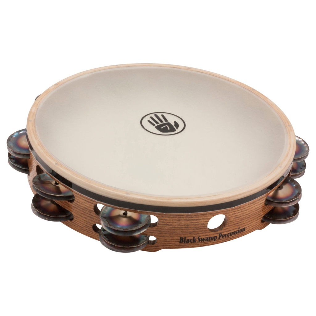 [TD1S] Black Swamp 10" SoundArt Double Row Chromium Tambourine Synthetic Head