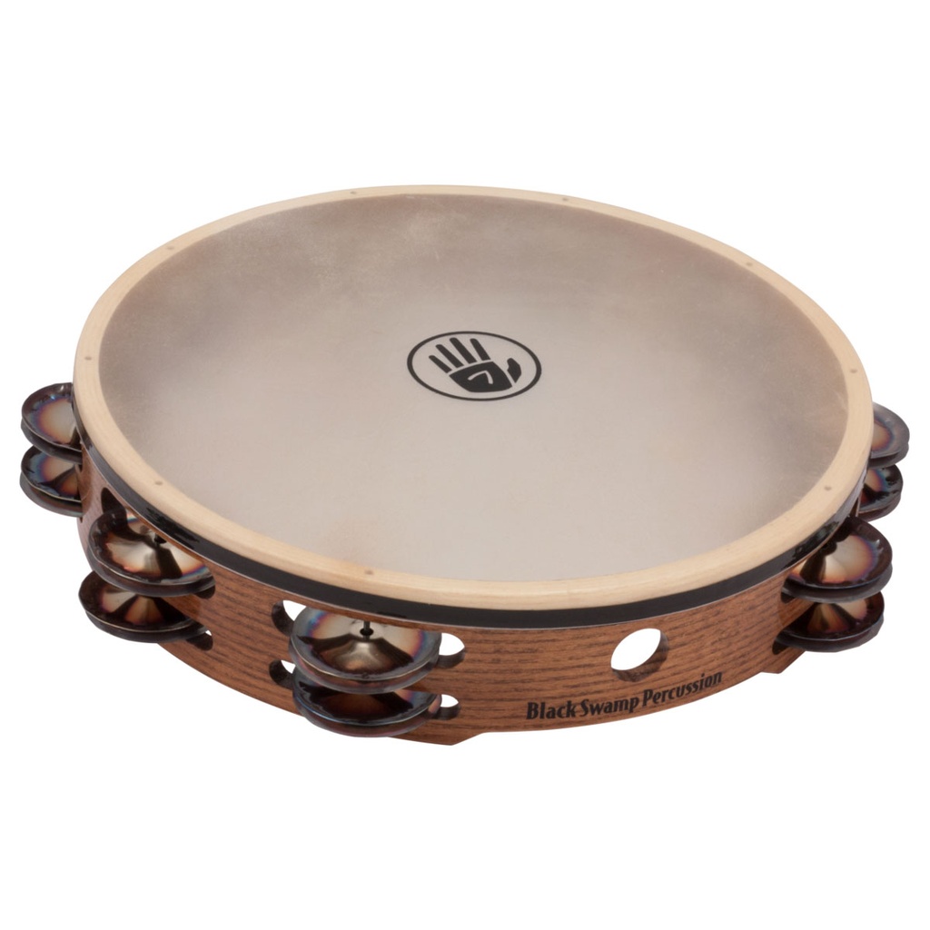 [TD1] Black Swamp 10" SoundArt Double Row Chromium Tambourine with Calf Head