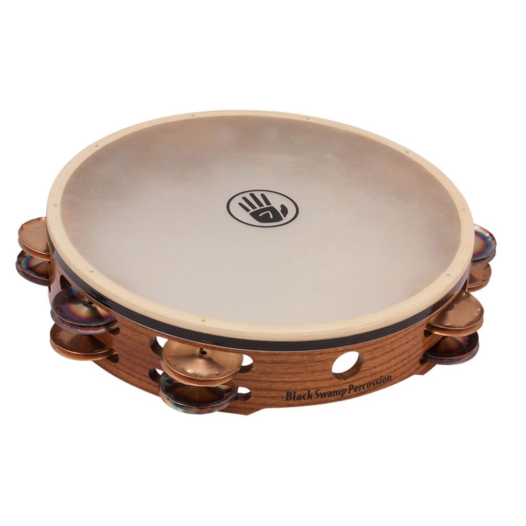 [TC1] Black Swamp 10" SoundArt Double Row Chromium/Bronze Tambourine Calf
