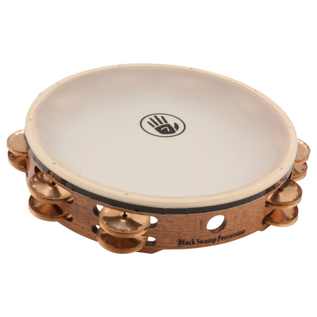 [TD4S] Black Swamp 10" SoundArt Double Row Copper Tambourine Synthetic Head
