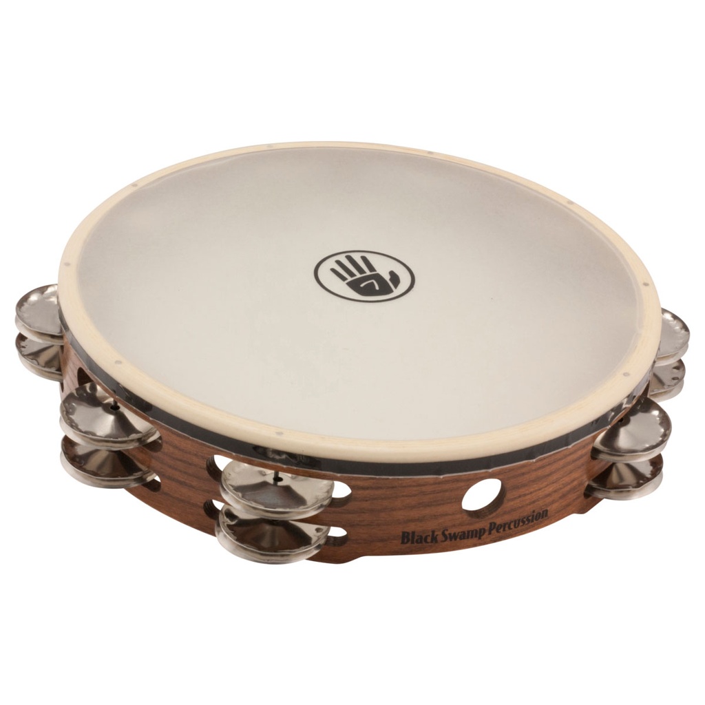 [TD3S] Black Swamp 10" SoundArt Double Row German Silver Tambourine Synthetic