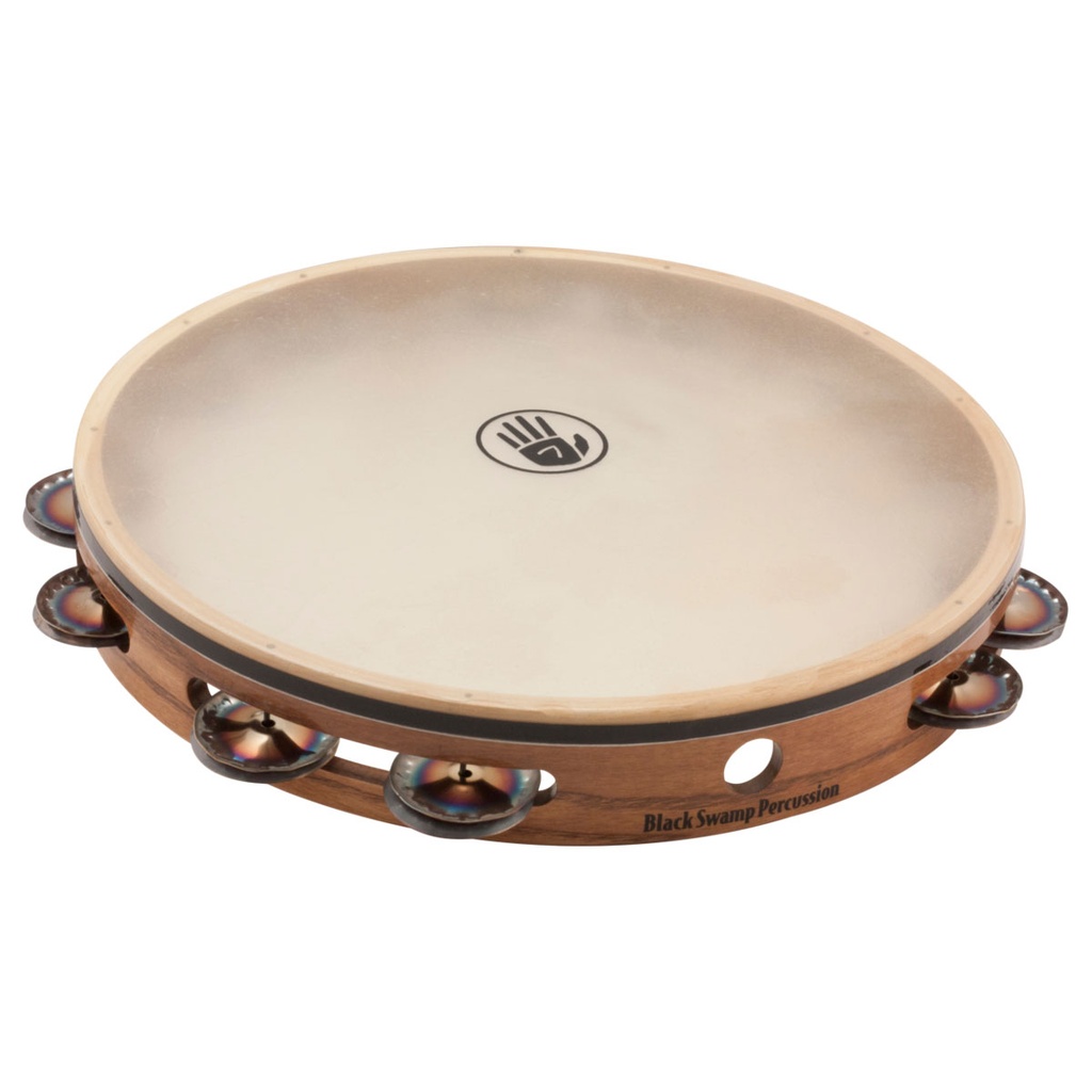 [T12-1] Black Swamp 12" SoundArt Single Row Chromium 25 Tambourine Calf Head