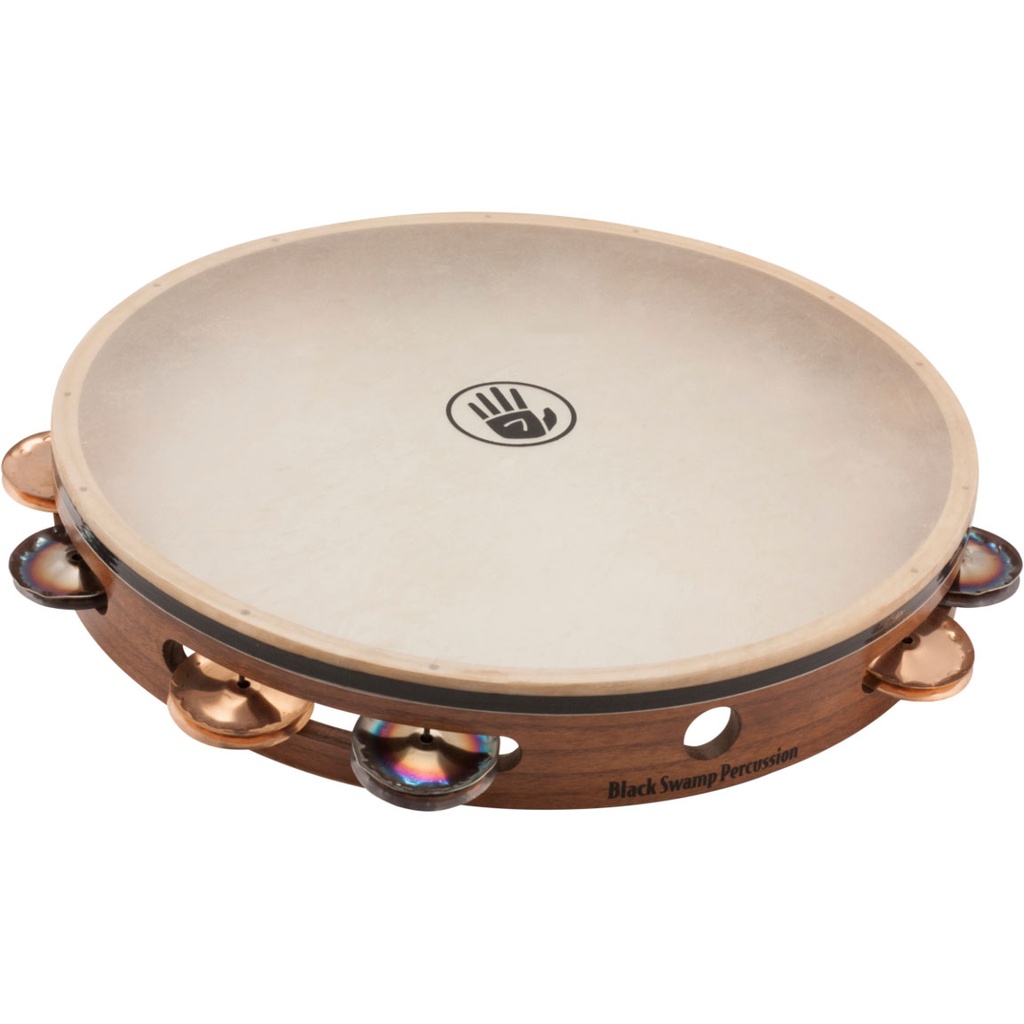 [TC12-1] Black Swamp 12" SoundArt Single Row Chromium/Bronze Tambourine Calf
