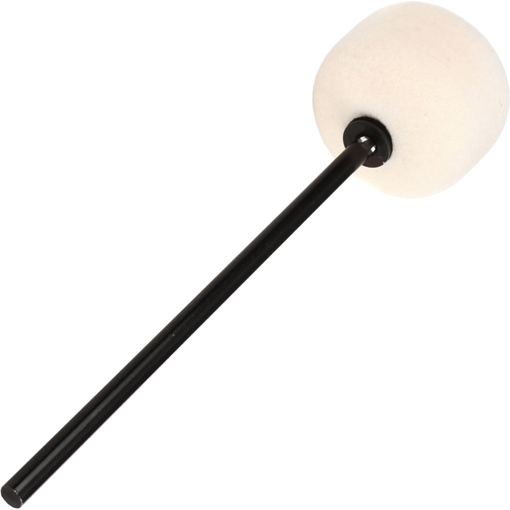 [206] Danmar White Felt Bass Drum Beater with Black Shaft