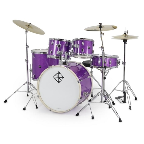 [PODSP522C1SPPS] Dixon Spark 5-Piece Drum Set in Purple Sparkle (PODSP522C1SPPS)