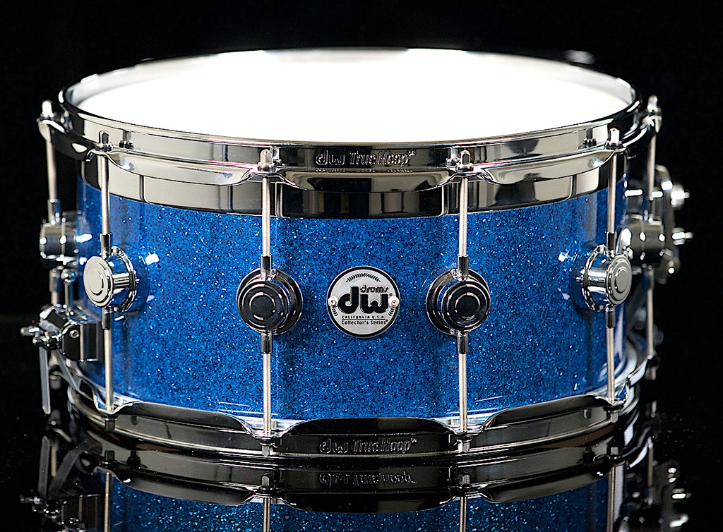 [DRFP0714SFC057] DW 7" x 14" Collector's Top Edge Snare Drum in Finish Ply - Blue Glass