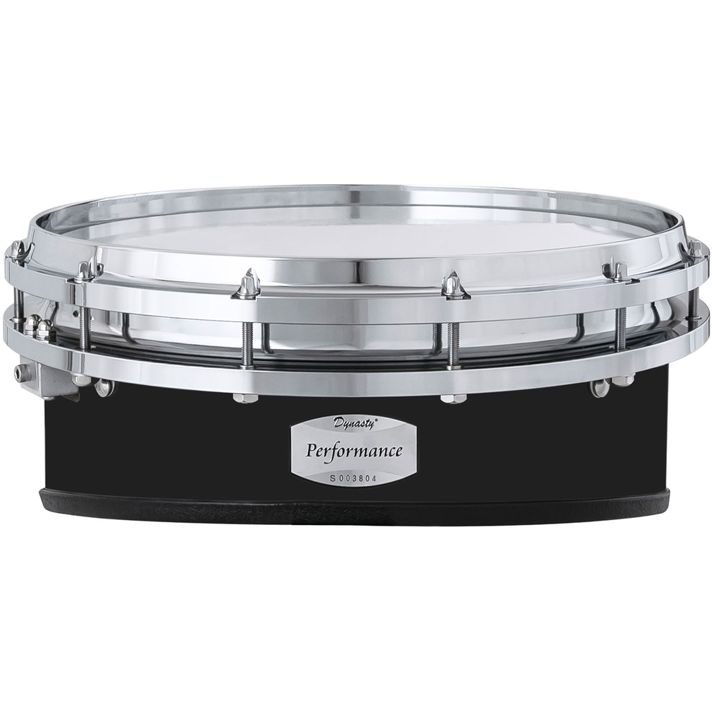 [MS-W14R1595] Dynasty 14" DFW Wedge Marching Snare w/ Chrome in Black