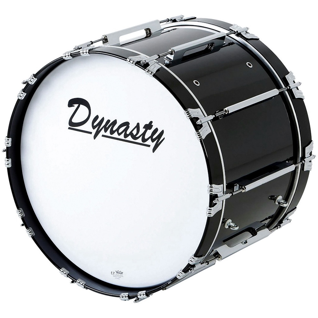 [MB-14R1595] Dynasty 14" x 14" Marching Bass w/ Chrome in Black