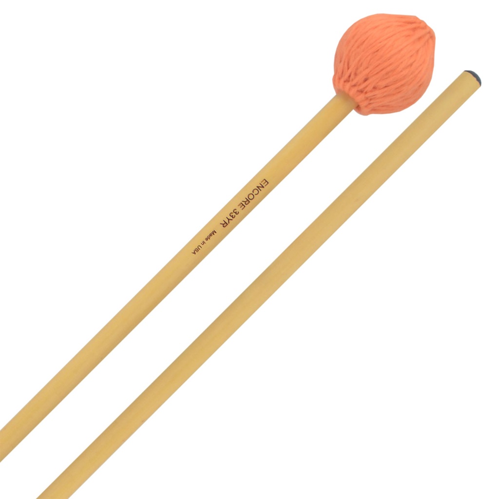 [33YR] Encore Mallets Orange Medium Soft Yarn Marimba Rattan