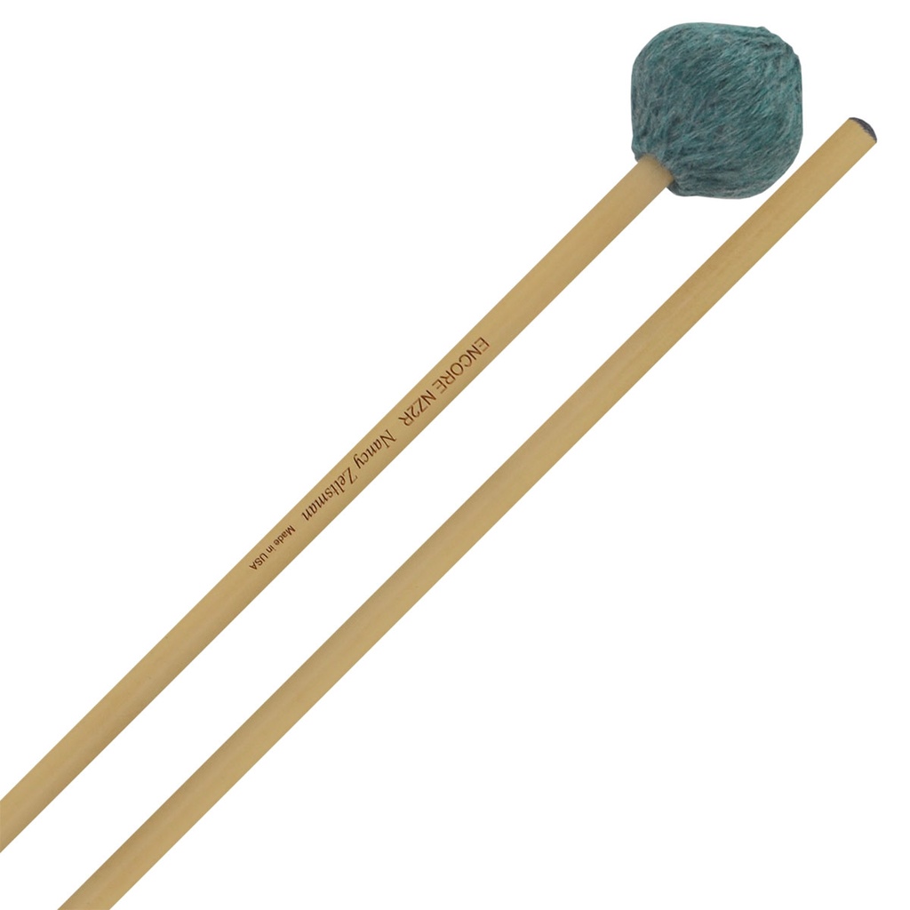 [NZ2R] Encore Mallets Teal Med Hard Nancy Zeltsman Marimba Rattan