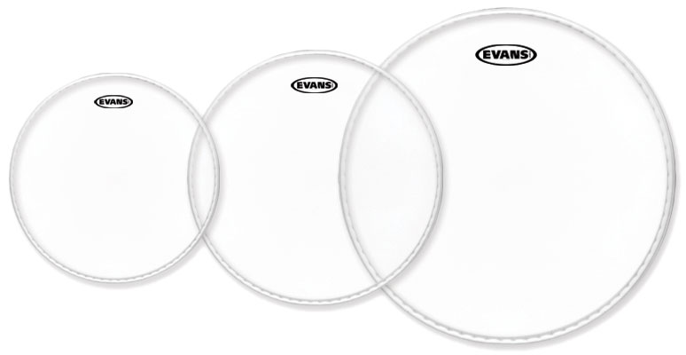 [ETP-G2CLR-R] Evans 10"/12"/16" G2 Clear Rock Tom Head Pack