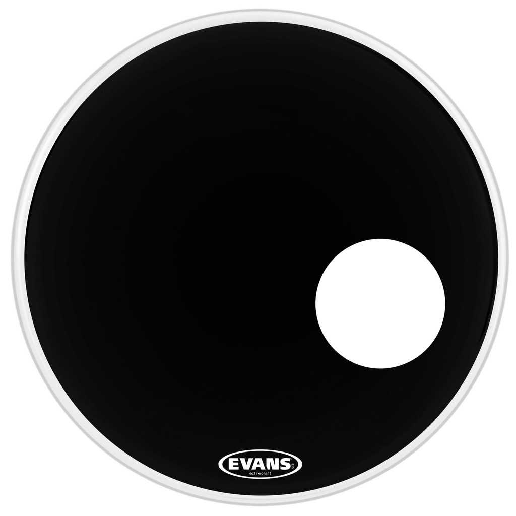 Evans 22" EQ3 Resonant Black Bass Head