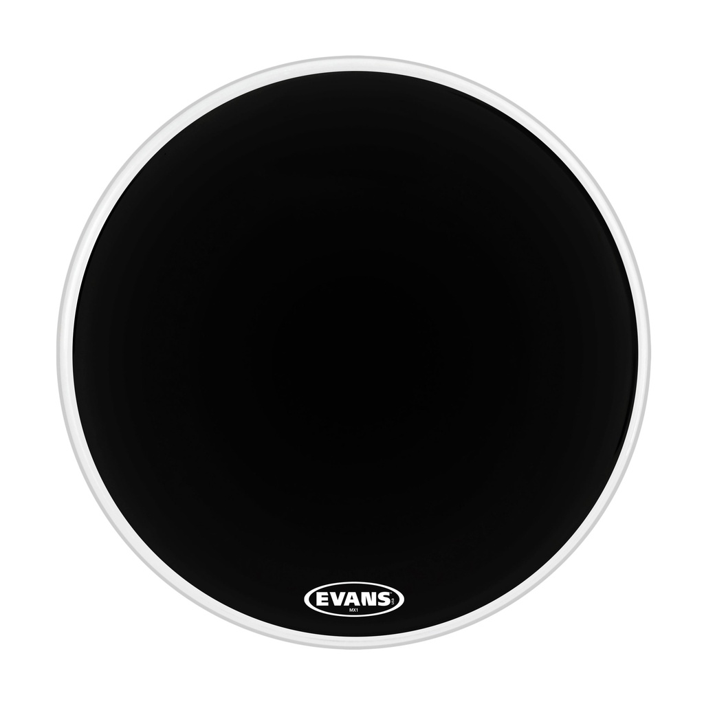 Evans 22" MX1 Black Marching Bass Head
