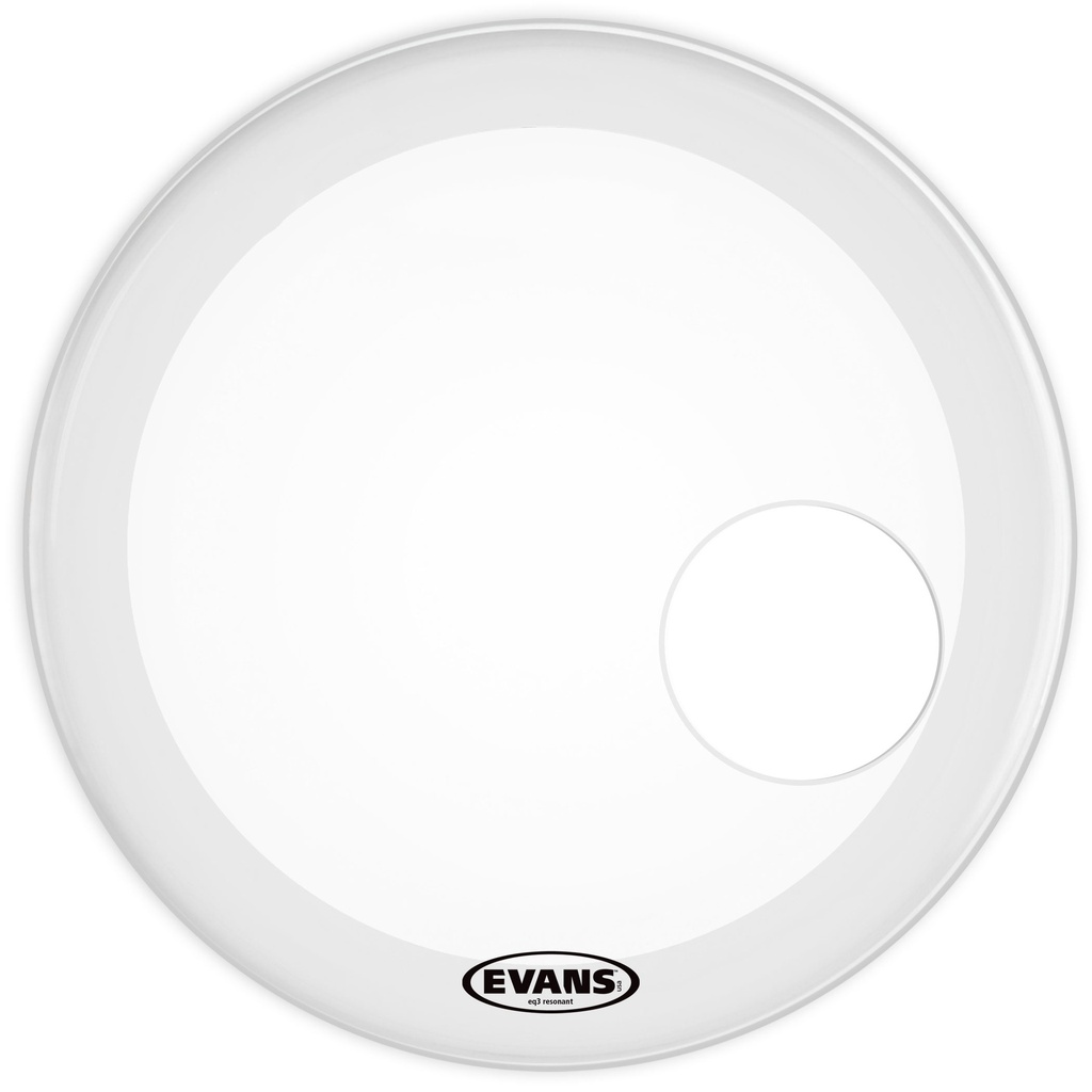 Evans 26" EQ3 Coated White Resonant Bass Head