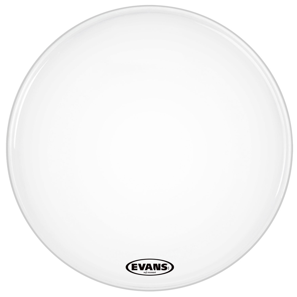[BD26RSW-NP] Evans 26" EQ3 Resonant Smooth White Bass Head without Port