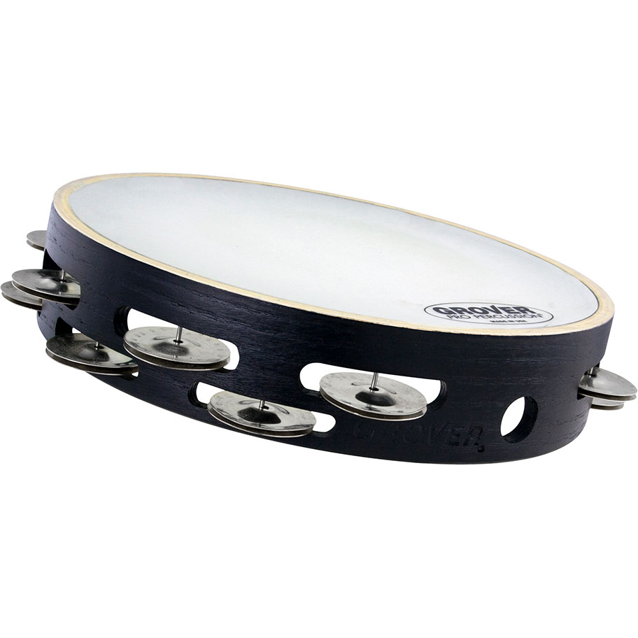 [T2/GS-X] Grover Pro 10" Custom Silver Double-Row Tambourine