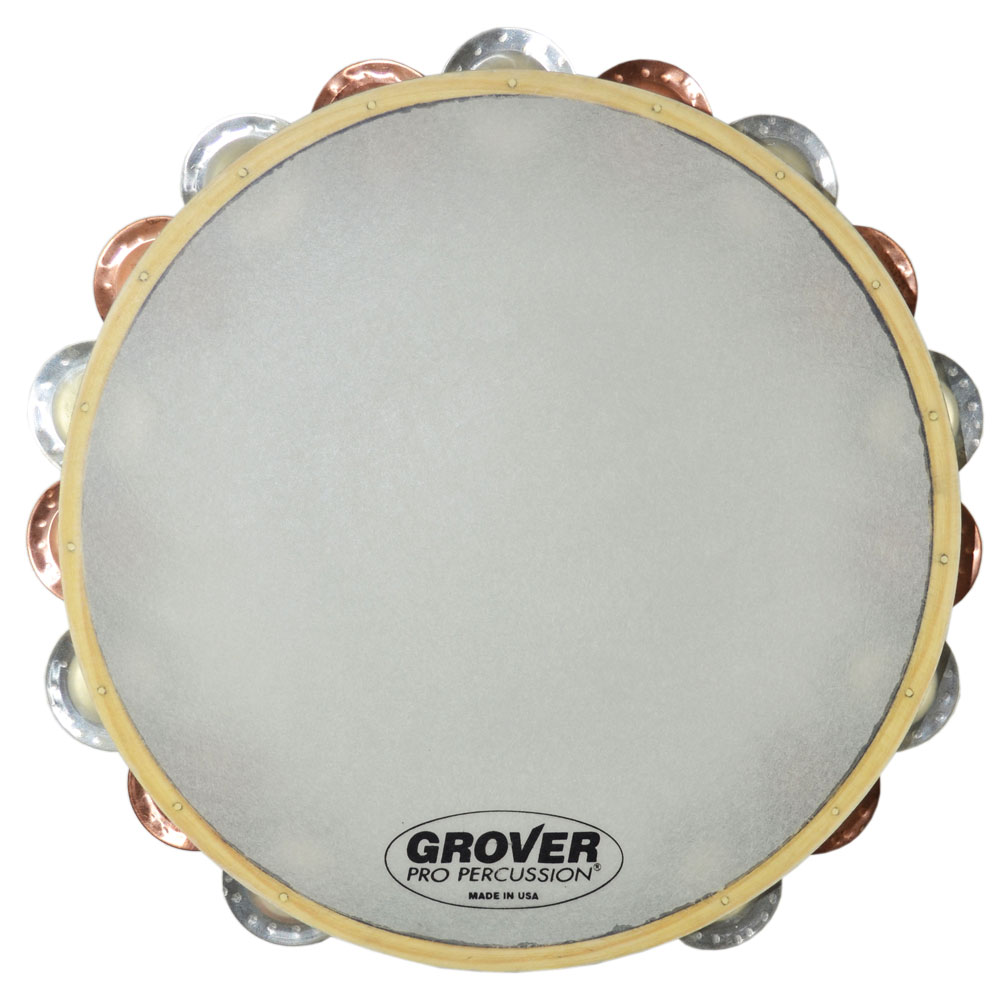 [T2/GSPH-X] Grover Pro 10" Silver/Bronze Double-Row Tambourine