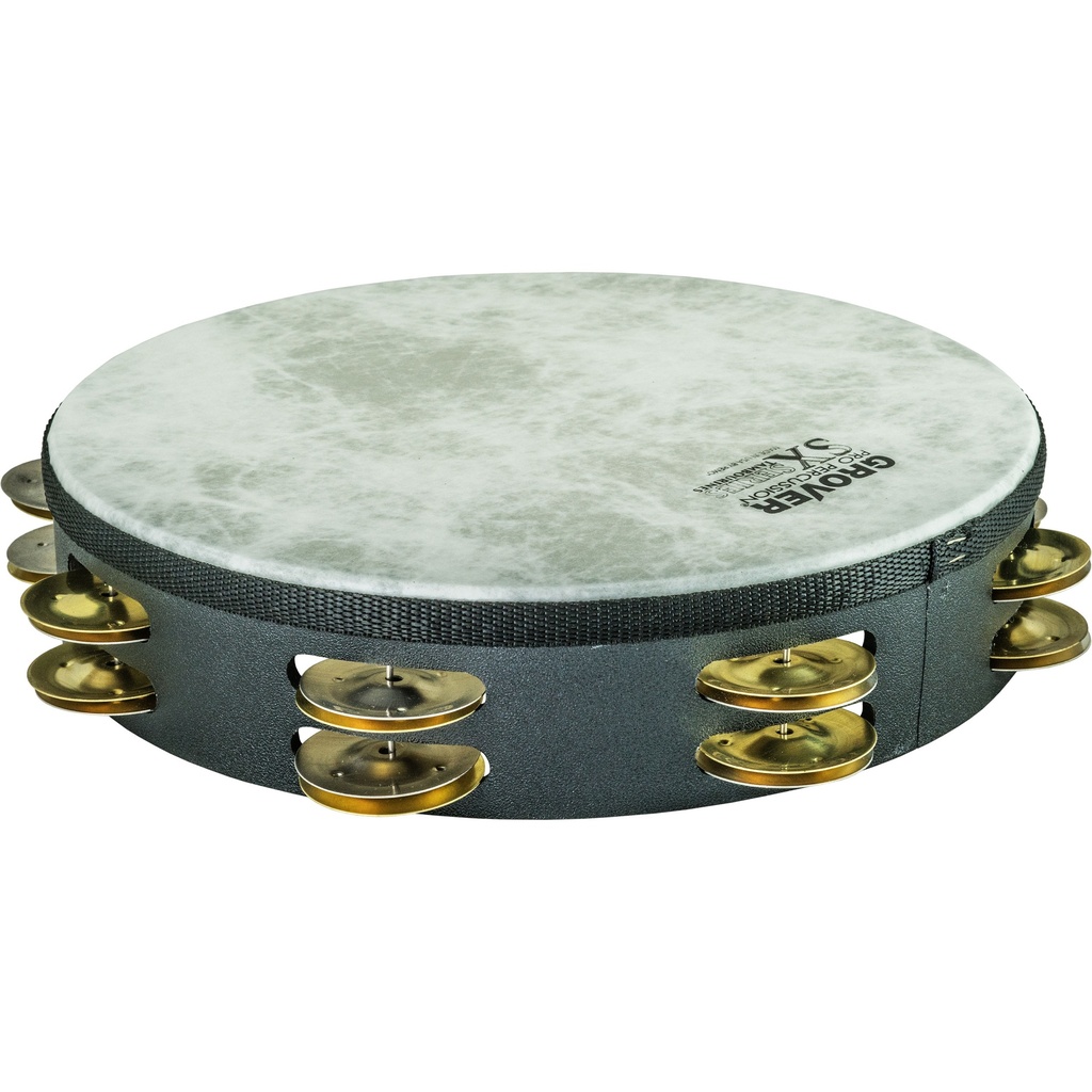 [SX-SB] Grover Pro 10" SX Double Row Dimpled Brass & German Silver Tambourine