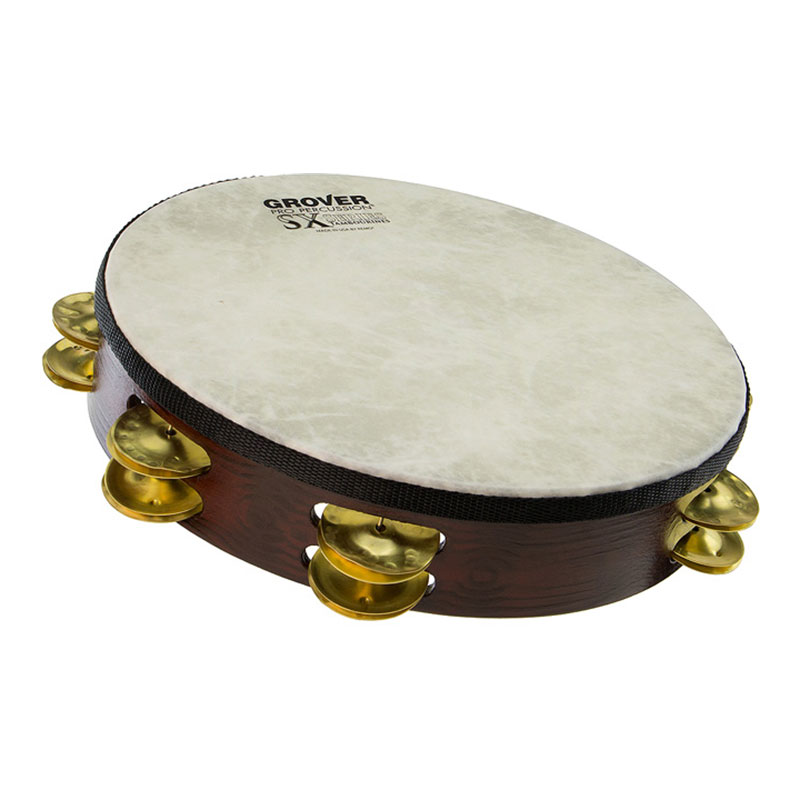 [SXP-BR] Grover Pro 10" SX Plus Double Row Hammered & Dimpled Brass Tambourine