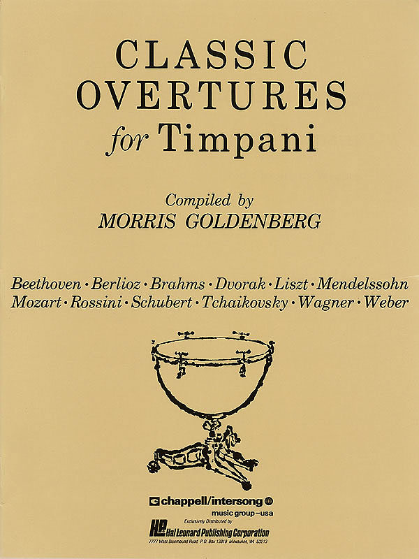 [347780] Hal Leonard Classic Overtures for Timpani by Goldenberg