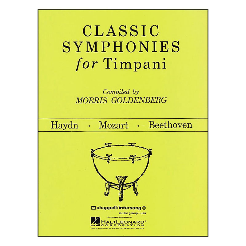 [347781] Hal Leonard Classic Symphonies For Timpani by Morris Goldenberg
