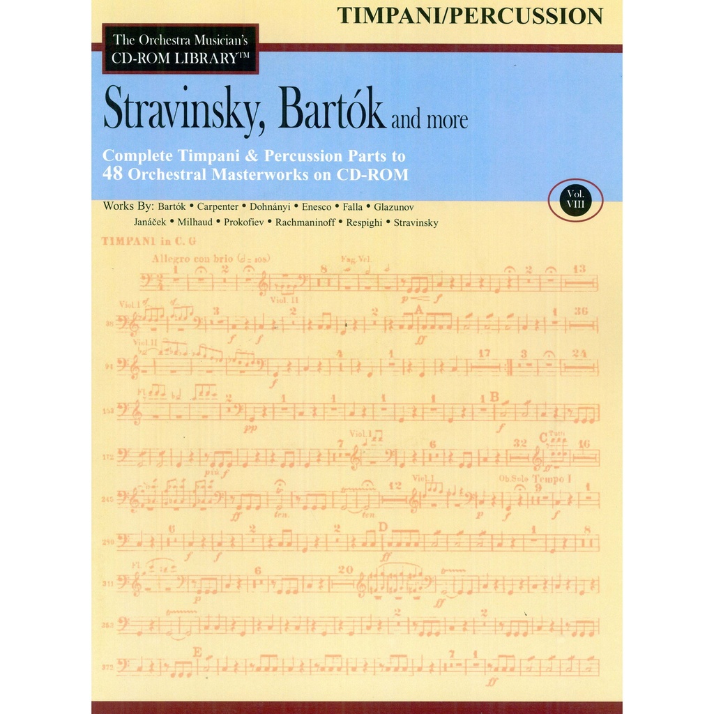 [220203] Hal Leonard Orchestra Musician's Library v.8 Stravinsky Bartok & More