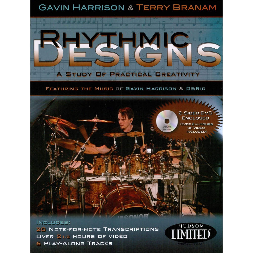[HL06620146] Hal Leonard Rhythmic Designs Book & DVD by Gavin Harrison