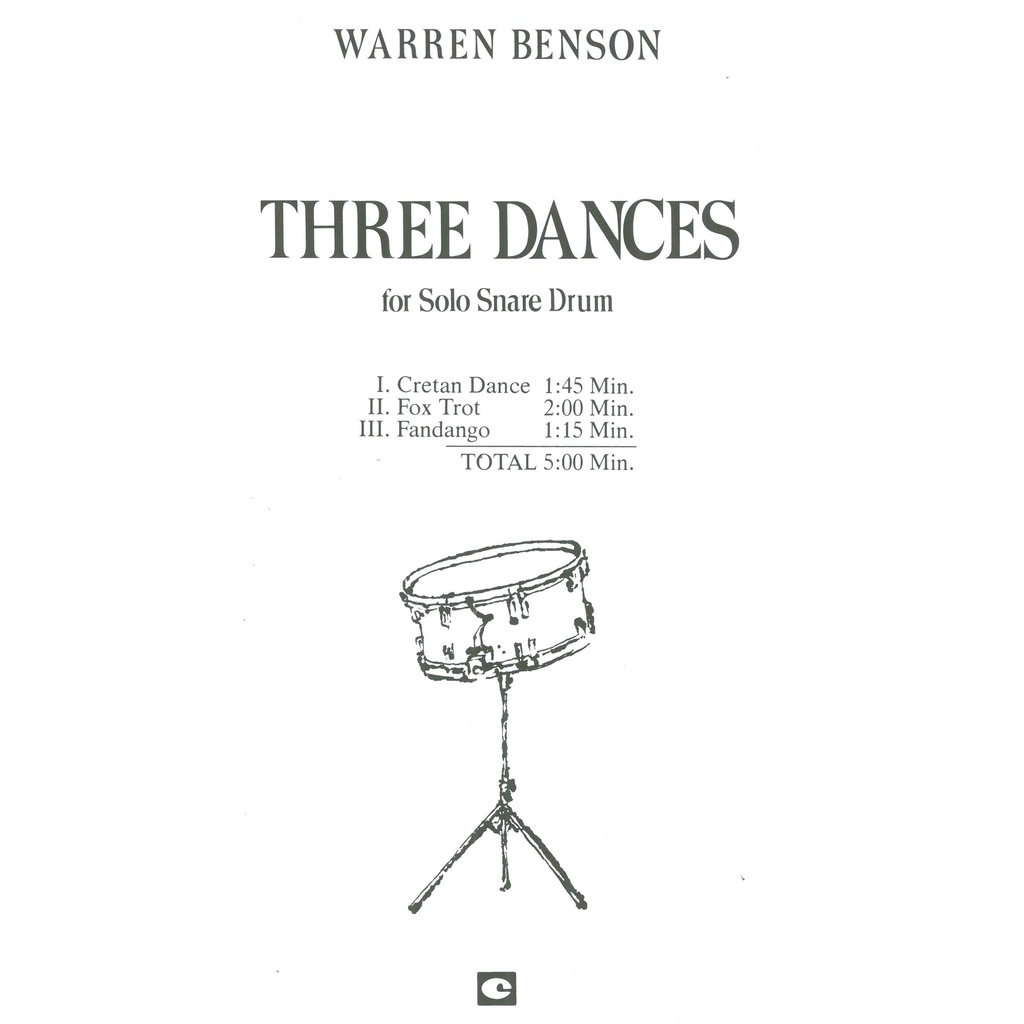 [347799] Hal Leonard Three Dances for Solo Snare Drum by Warren Benson