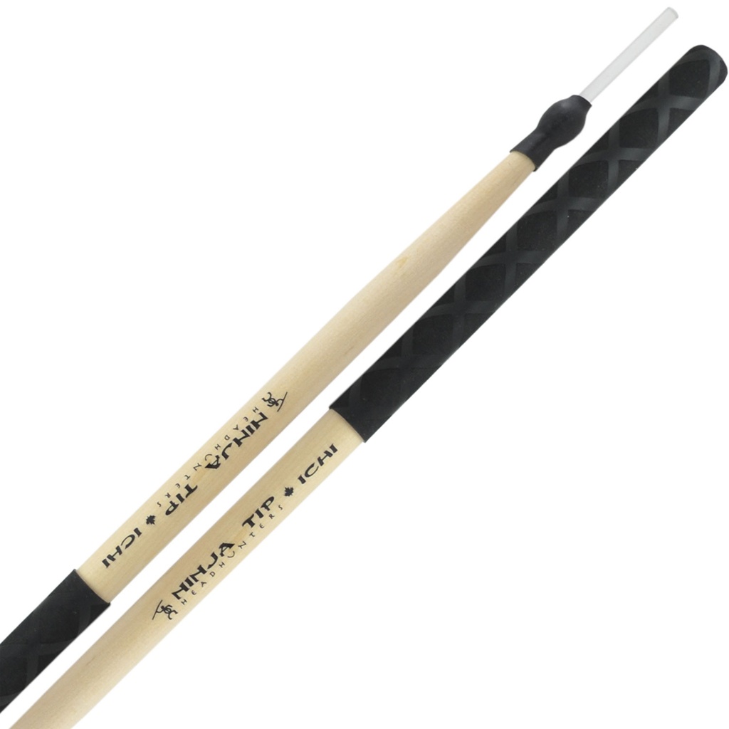 [NINJATIP-ICHI] Headhunters Ninja Tip "Ichi" Poly Rod Hybrid Drum Sticks