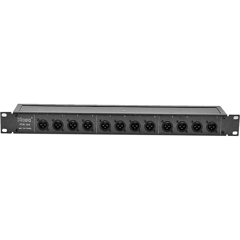 [PDR-369] Hosa 12-Channel XLR Male or XLR Female Patchbay