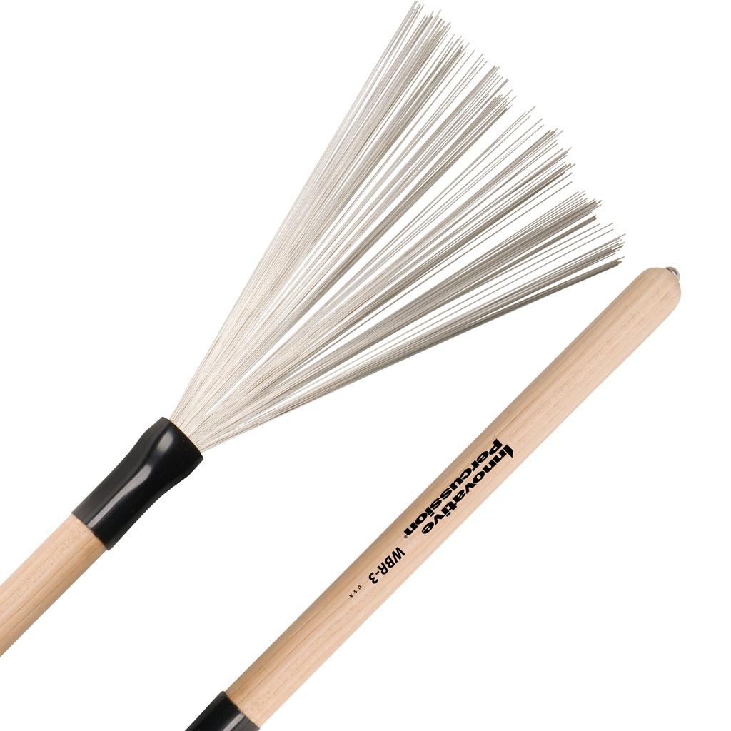 [WBR-3] Innovative Percussion WBR-3 Medium Wire Brush with Fixed Wood Handle